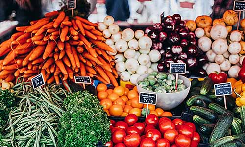 Beleuchtung für Obst und Gemüse