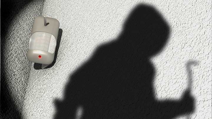 Bewegungsmelder erfasst Dieb im Unternhemen