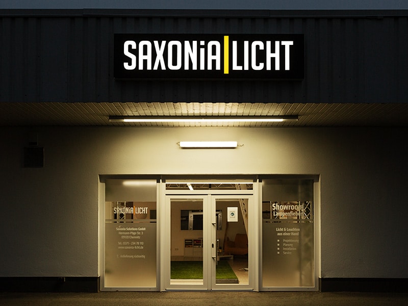 Saxonia Solutions GmbH Chemnitz, Projektmanagement für LED Beleuchtung im B2B