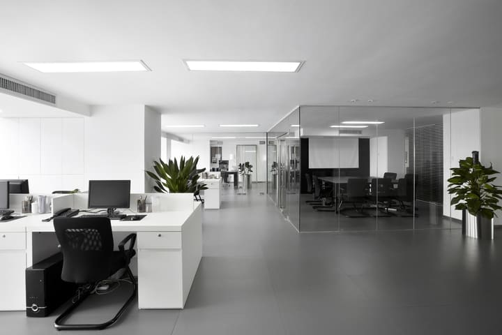 Tageslicht LED Panel zur Beleuchtung eines Großraumbüro